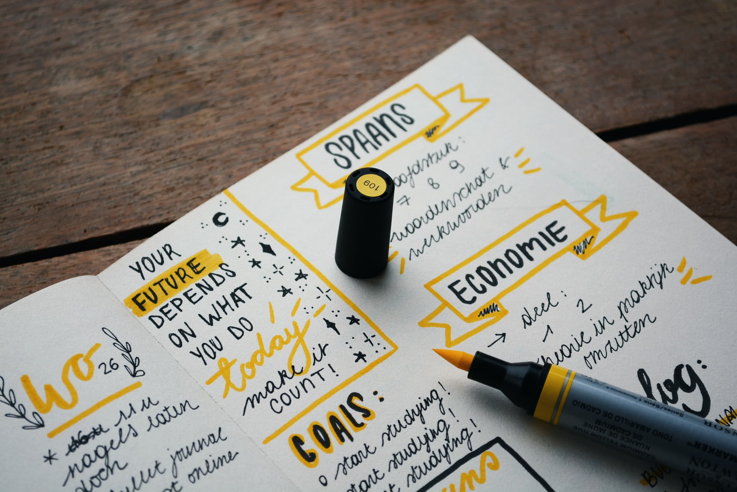 HelloFrenchy studio — sketches, paper, markers
